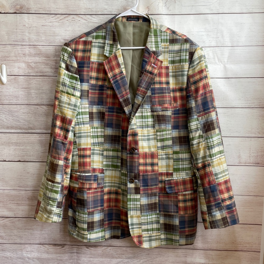 MADISON INDIAN MADRAS PATCHWORK BLAZER…REAL PATCHWORK, NOT PRINTED